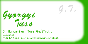 gyorgyi tuss business card